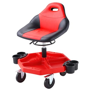 Rolling Garage Stool 300LBS Adjustable Mechanic Work Shop Seat w/Casters - Picture 1 of 12