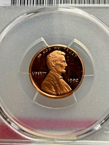 1990 Proof Cent No Mint Mark (S) PCGS PR68RD DCAM Deep Cameo RARE Lincoln Cent - Picture 1 of 4