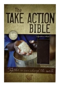 Thomas Nelson NKJV Take Action Bible; 2011; Brown Leather Soft; 9 Point - Imagen 1 de 7