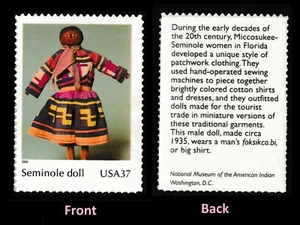 US 3873e Art of the American Indian Seminole doll 37c single MNH 2004 - Picture 1 of 1