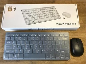 Black Wireless Small Keyboard and Mouse Set for LG Smart TV UK6300PLB - Picture 1 of 12