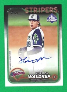 Tarjeta de béisbol 2024 Topps Pro debut Hurston Waldrep autógrafo - Imagen 1 de 1