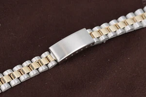 Hadley-Roma 10mm-14mm Gold Plated & Steel President Watch Bracelet/Band, LB5203T - Picture 1 of 3