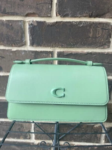 Bandolera Coach Juno monocromática pistacho pálido CR706 NUEVA CON ETIQUETAS $350 cuero curtido - Imagen 1 de 4