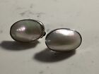 RARE AUTHENTIC SIGNED ANANDA KHALSA STERLING SILVER MOTHER OF PEARL EARRINGS NR
