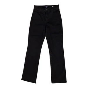 NYDJ Not Your Daughters Bootcut Denim Jeans Black Y2K Wide Leg Mid Rise UK 10 - Picture 1 of 5