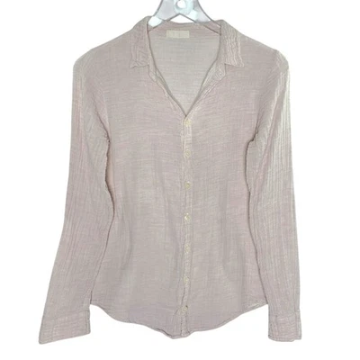 Рубашка на пуговицах CP SHADES XS Romy хлопок гофрированная розовая с длинным рукавом дышащая - Изображение 1 из 4