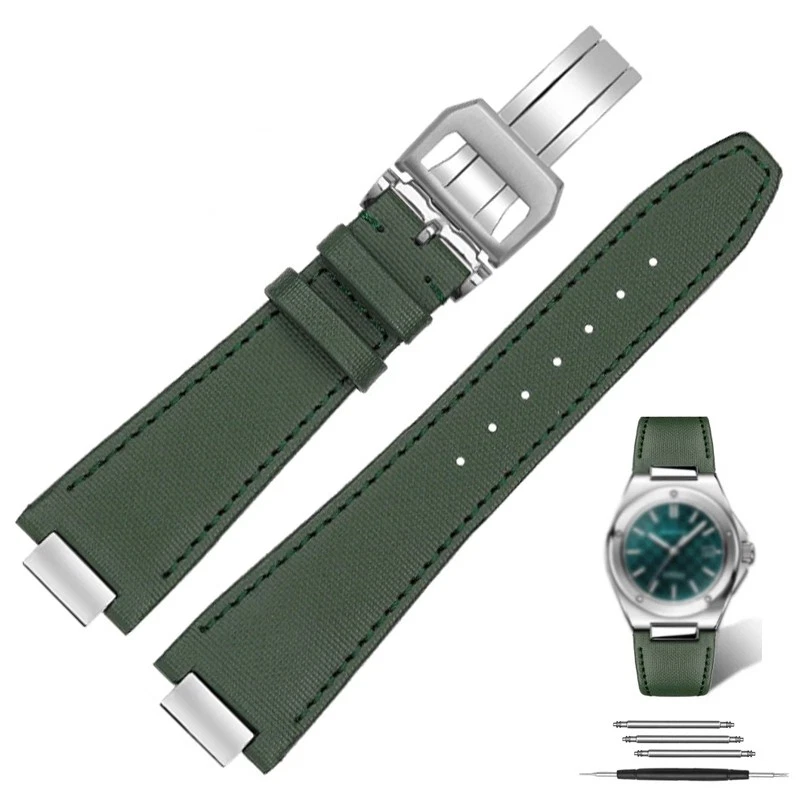 Green Nylon Strap Bracelet for IWC Ingenieur - 24x13.5mm - Image 1 of 1