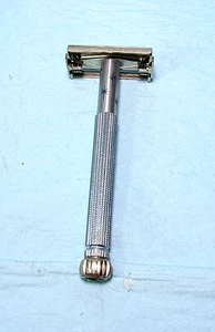 1964 VINTAGE J-4 GILLETTE LADY BLUE STARBURST WOMEN'S SAFETY RAZOR - Picture 1 of 10