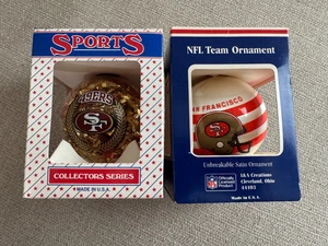 2er Set Neu Vintage San Francisco 49ers Christbaumschmuck New Team Logo - Bild 1 von 6