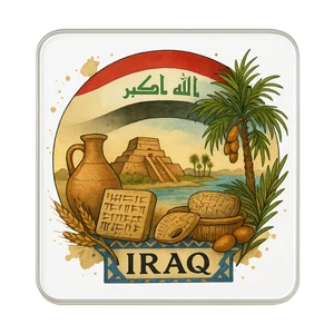 Irak Kühlschrankmagnet: Niedliches handgefertigtes Reise Souvenir Geschenk - Bild 1 von 5