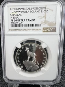 Poland 1979MW Proba Silver Proof 100 Zlotych NGC PF66 Ultra Cameo KM# P-392A - Picture 1 of 4
