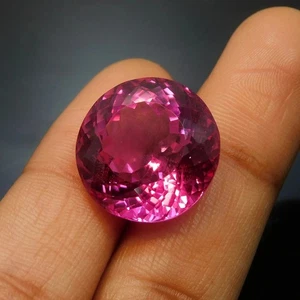 Bellissima gemma sfusa taglio tondo tormalina rosa naturale 10,32 ct CERTIFICATA - Foto 1 di 4
