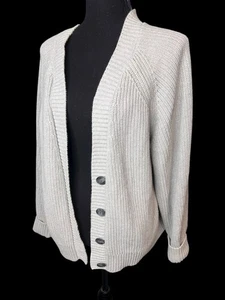 Banana Republic Strickjacke Pullover Damen klein grau Knopfleiste Strick Coastal - Bild 1 von 6