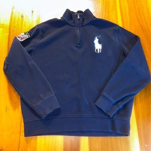 Polo Ralph Lauren VTG Sweatshirt Large 1/4 Zip Large Pony. Pullover Cotton. 90’s - Picture 1 of 12