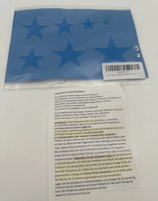 Motiv Schablone 8x Sterne Stern Größe von 1 - 7cm Scrapbooking Karten Gestaltung - Bild 1 von 3