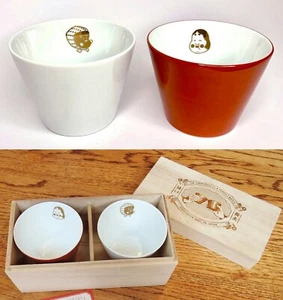 Sobachoko Soba Choco Sake Tea Cup Set Hasami Yaki Hyottoko Japan Orange China - Bild 1 von 10