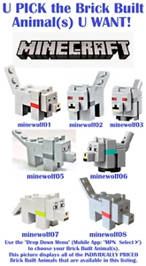Genuine LEGO U PICK Brick Built ANIMALS Minecraft WOLVES with Ass'y Instr. *NEW* - Picture 1 of 22