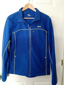 FILA Sport Size L Women's Long Sleeve Zip Up Jacket Side Pockets vibrant Blue - Picture 1 of 9