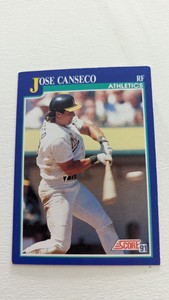 1991 Score - #1 Jose Canseco. Oakland Athletics 