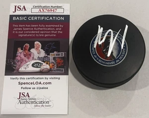 ROBERTO LUONGO SIGNED HOCKEY HALL OF FAME PUCK W/ CASE PANTHERS CANUCKS JSA COA - Picture 1 of 3