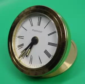 PORTFOLIO by Tiffany & Co. MESSING GOLDFARBEN analoger QZ-Weltwecker (BESCHREIBUNG LESEN) - Bild 1 von 18