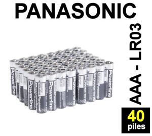 Pile AAA LR03 Panasonic PowerLine Industrial Lot de 40 Piles AAA LR3 Alcaline