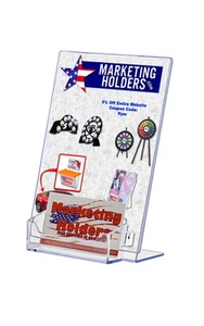 5”W x 7”H Table Sign Holder with Business or Gift Card Pocket Frame - Picture 1 of 2