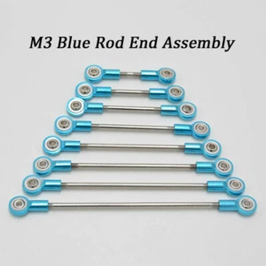 1pc Aluminum M3 Blue Link Rod End Ball Joint Metal Tie Rod End Assembly #961 - Picture 1 of 9