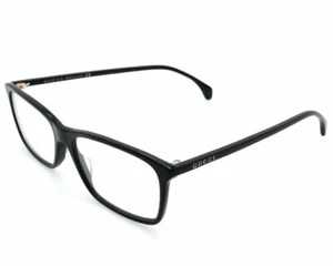 GUCCI Square Full Rim Black Clear Lens 56-16-145MM Women's Eyewear GG0553O-005 - Picture 1 of 2