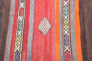Kilim turco vintage, bohemio tejido a mano diseño tribal a rayas Kilim para área - Imagen 1 de 12