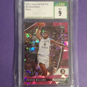 PATRICK WILLIAMS 2020 Prizm Draft Picks - Pink Ice RC Rookie MINT CGC 9 CSG - Picture 1 of 3