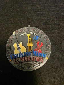 Country Music 1/2 Marathon Nashville 13.1 miles Run Music City Medal 2005 - Picture 1 of 2