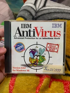 IBM ANTIVIRUS Windows 95 PC CD-ROM Vintage Retro Classic - Photo 1/3