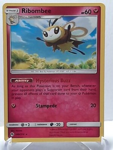Ribombee 146/214 Pokemon Lost Thunder NonHolo Rare Fairy LP Used See Pictures