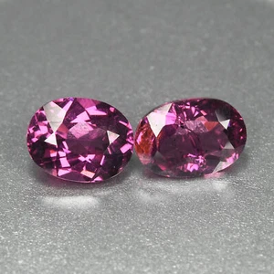 1.32Ct 2 Pcs Perfect Pair Oval Cut 5.9 x 4 MM 100% Natural Pink Malaya Garnet - Picture 1 of 5