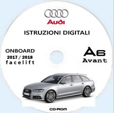 Uso manutenzione Audi A6 Avant 2017/2018,Supporto CD-ROM,Italiano.