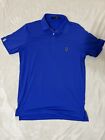 RLX Ralph Lauren  Oakmont Country Club Polo Shirt Mens Blue Solid Medium Golf