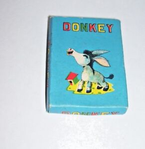 Vintage Educational Card Game for Learning Beginning Sounds Donkey
