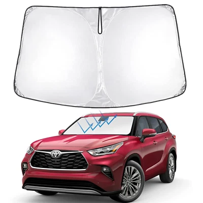 Parabrisas de coche Toyota Highlander 2001-2023 ajuste personalizado bloque UV con persiana Foto 1 de 4
