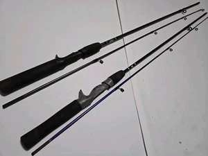 Lot of 2 Zebco Spincast Rods 5'6" Medium Light 2 Piece - Picture 1 of 17
