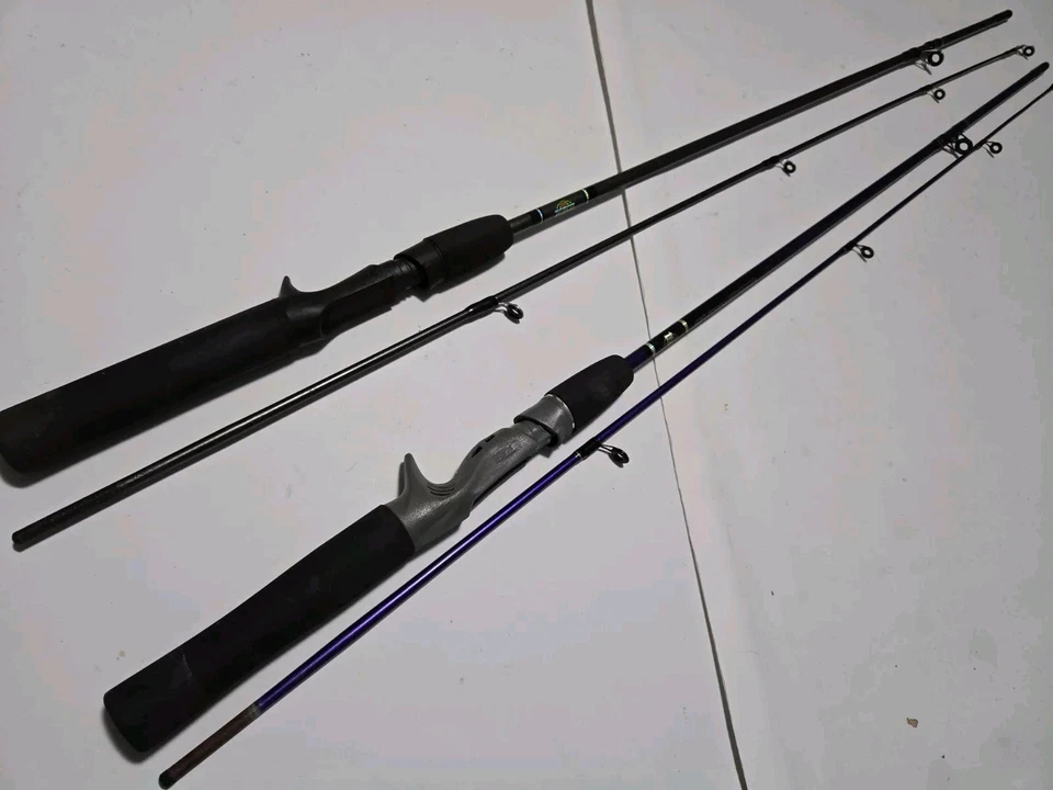 Lot of 2 Zebco Spincast Rods 5'6" Medium Light 2 Piece - Image 1 of 4