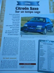 Citroen Saxo 1996 Datenblatt Auto - Bild 1 von 2