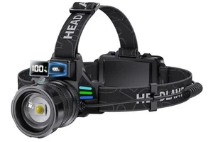 Headlamp Rechargeable 2980 High Lumens Super Bright LED Head Lamp for Adults ... - Imagen 1 de 9
