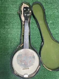 1930's JR Stewart La Venicia Banjo Ukulele Antique Vintage US Made w/ Case - Picture 1 of 16
