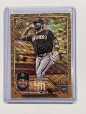 FERNANDO TATIS JR. 2023 Topps Gilded Chrome Wave Gold Etch Card # 57/75 PADRES