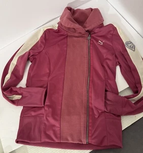 Puma Full Off-Center Zip Damen Gr. M - Fuchsia - Activewear - faltbarer Kragen - Logos - Bild 1 von 16