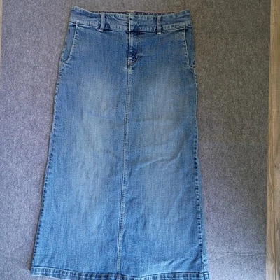 Tommy Hilfiger Maxi Denim Jean Falda Larga Cintura Alta Tiro Y2K Vintage Talla 8 Foto 1 de 4