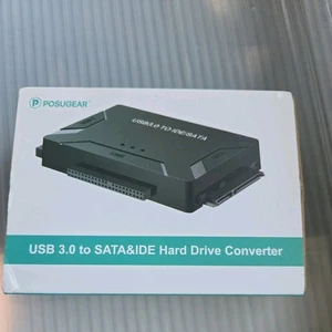 POSUGEAR USB 3.0 to IDE/SATA Adapter, External Hard Drive Premium Black - Afbeelding 1 van 2