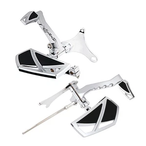 Chrome Mid Mount Raised Control With Floorboards For Harley Sportster XL 14-24 - Imagen 1 de 10